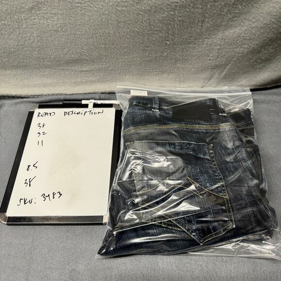 Parsuco DNM Legend Jeans Mens 38 (38x32) Blue Acid Wash Straight Denim VTG - Picture 12 of 12